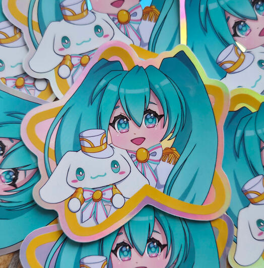 Cinnamoroll Miku Stickers